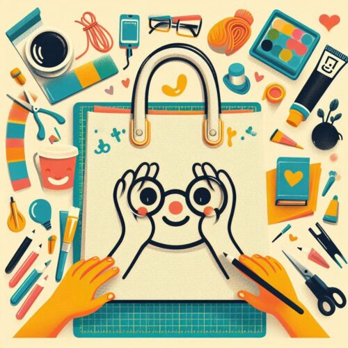 Eine bedruckte Tasche