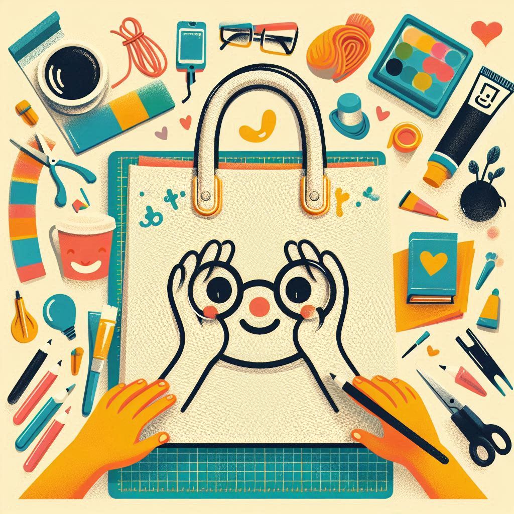 Eine bedruckte Tasche