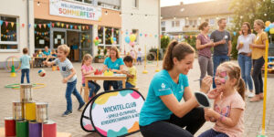 Kindergartenfest und Schulfest mit Betreuung un Spielestationen