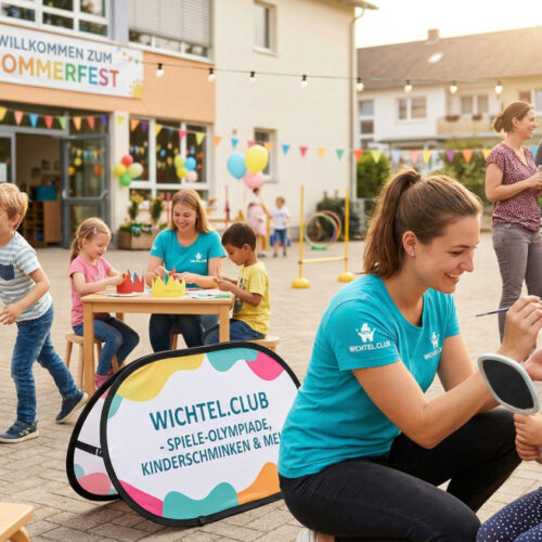 Kindergartenfest und Schulfest mit Betreuung un Spielestationen